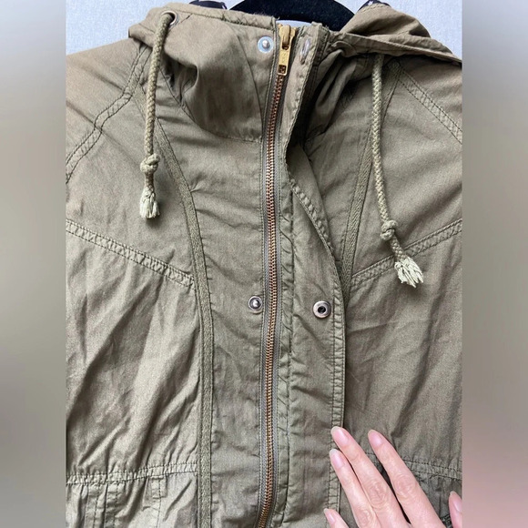 Tough Jeansmith ultility hooded zip up trench jacket Sz  S - Picture 4 of 9